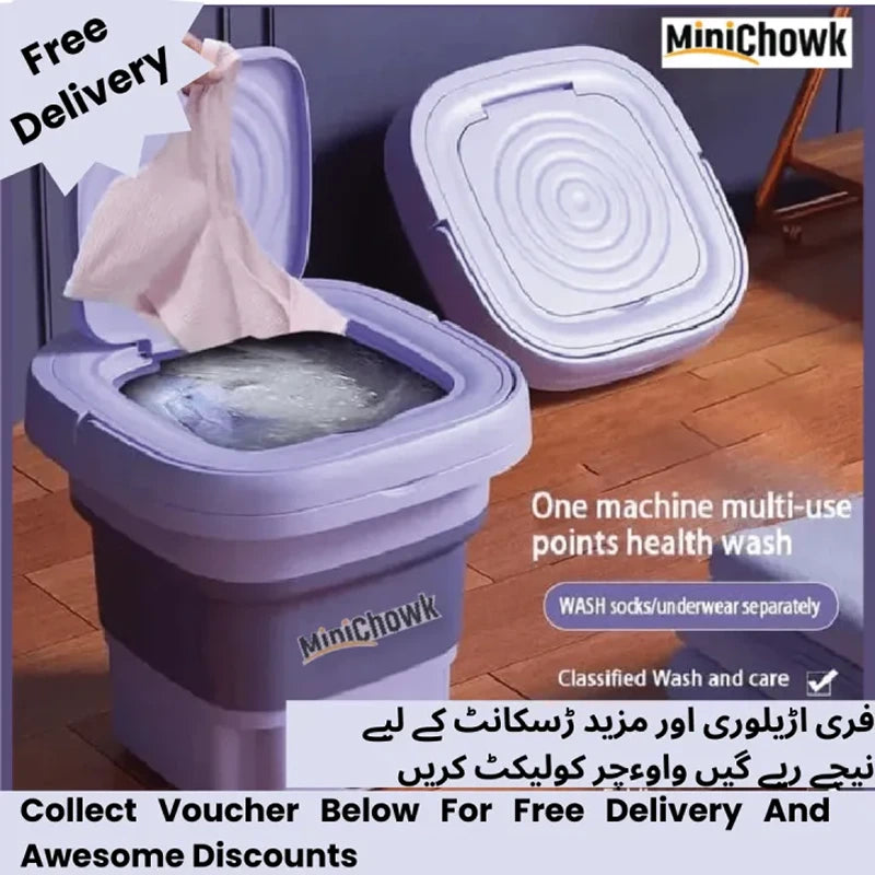 Foldable Electric Mini Washing Machine With Dryer Option