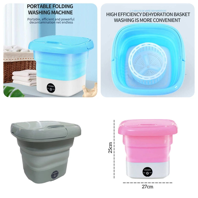 Foldable Electric Mini Washing Machine With Dryer Option