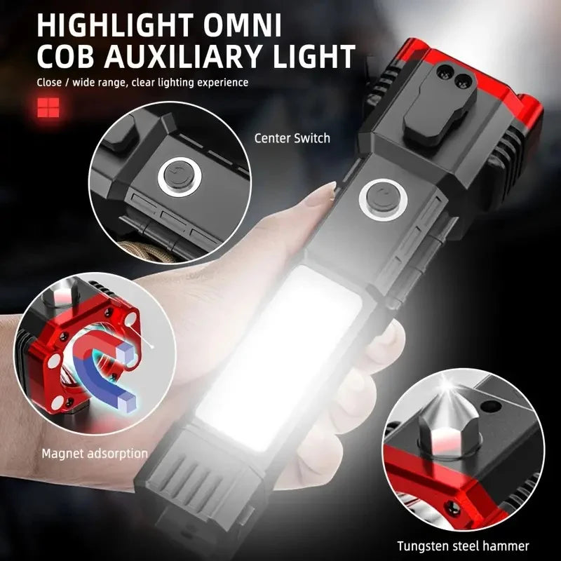Miltifunction Emergency Hammer Flashlight