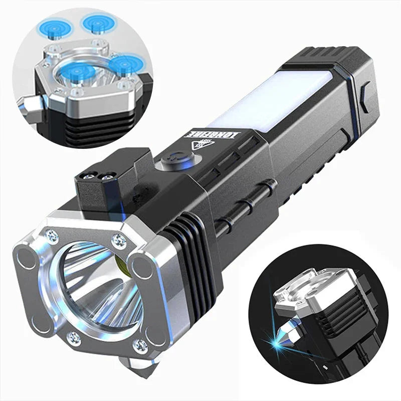 Miltifunction Emergency Hammer Flashlight