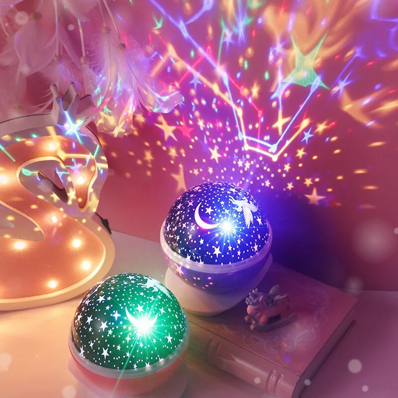 Star rotating projector lamp