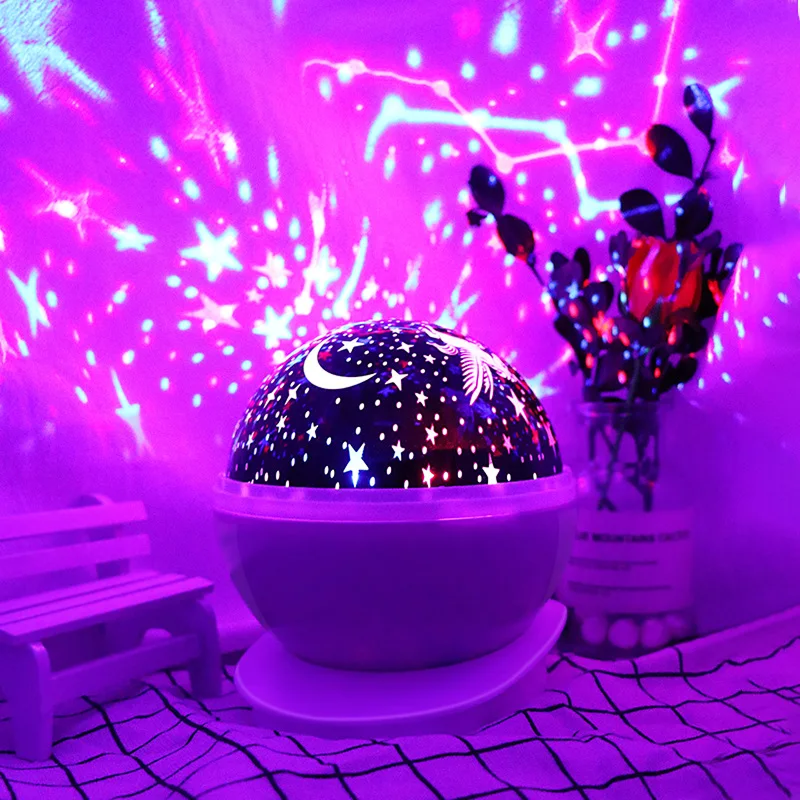 Star rotating projector lamp