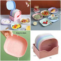 Multi Purpose Square Plastic Dinner Plate Set