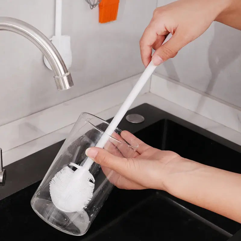 Soft Silicone Bottle Brush, Long Handle