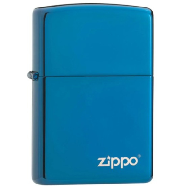 High Polish Blue Zippo Logo