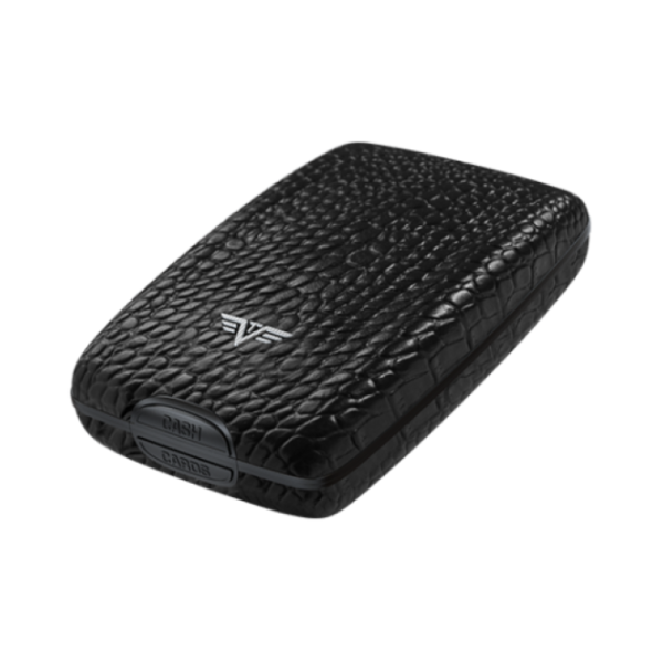 Cash & Cards Leather Line - Croco Black
