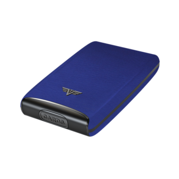 Credit Card Case Fan Leather Line - Blue Pebble