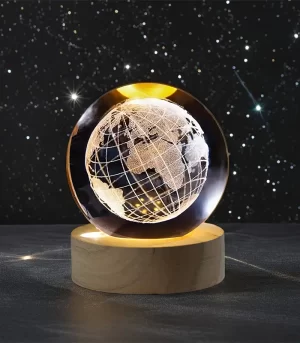 3D Ball Crystal Glass LED Table Lamp