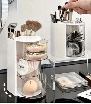 3Layer Rotating Makeup Brush Organizer
