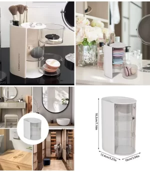 3Layer Rotating Makeup Brush Organizer