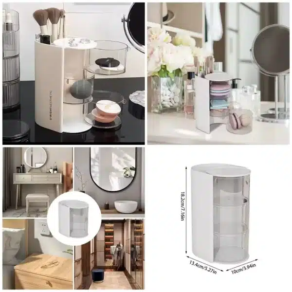 3Layer Rotating Makeup Brush Organizer